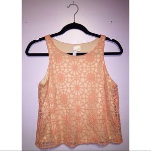 Pink Patterned Layered Tank